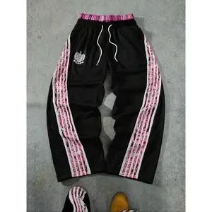 Halloween casual pants, West Coast hip-hop high-waisted straight-leg unisex loose-fit Harlan sportswear, striped design for all seasons