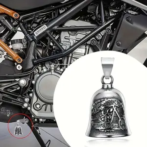 Skull rider motorcycle bell retro pendant-cyclist key chain and guardian decoration, Keychain Pendant, perfect gift for dad for birthday, Christmas, New Year and Valentine's Day.