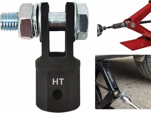 1/2" Scissor Jack Adapter for Use with 1/2 Inch Drive/Impact Drills/Ratchet or Standard Drive Sockets or 13/16 Inch Lug Wrench/Tire Iron or Socket/Easy Lifting (Black)