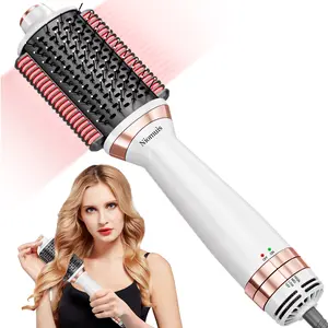 Blow Dryer Brush Hair Dryer Brush Smooth Heated Comb Dual Mode, 4 in1 Styler Volumizer, Hot Air Brush for Drying Curling Volumizing Hair Comfort Straightening Hair Flat Iron Curly Iron