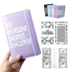 100 Envelopes Money Saving Challenge Binder, Budget Binder Savings Challenges Book with Cash Envelopes, Budget Planner Book to Save $5,050