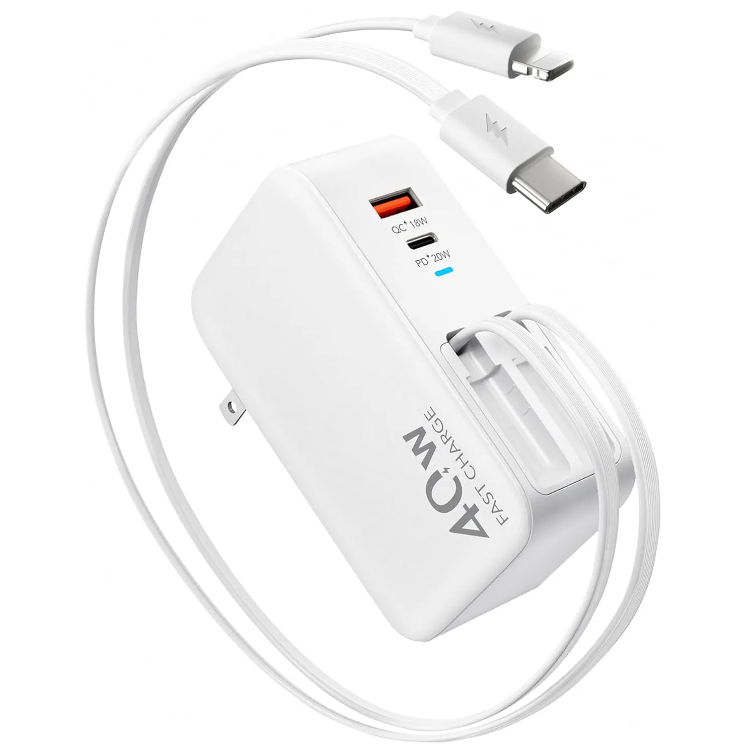 White-Lightening+TYPE-C Cable