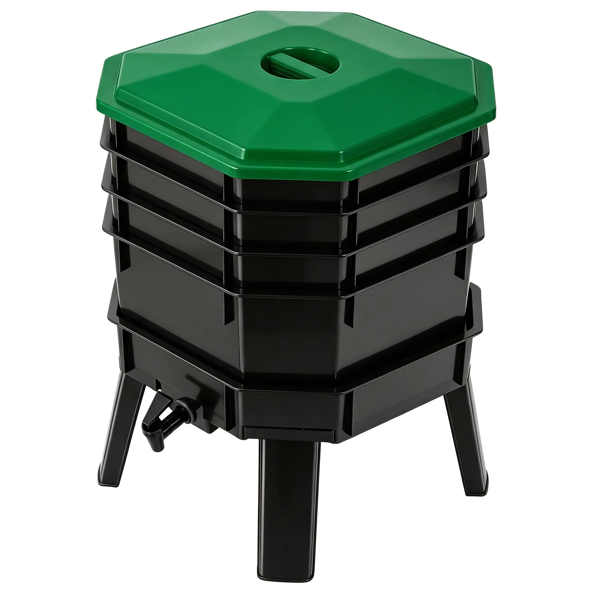 SuperDeal Wormery Compost System – Large Capacity Vermicomposting Bin for Kitchen & Garden, Complete Starter Kit