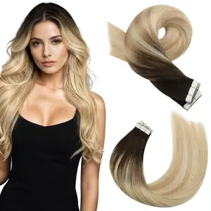 MORESOO Tape-In Hair Extensions Human Remy Hair Seamless Invisible Tape Ins Real Hair Extensions for Natural Look 20pcs 50g SpringStatements