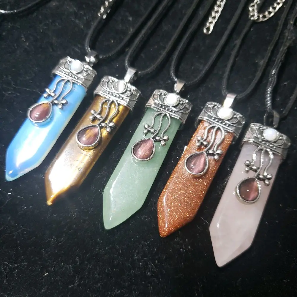 Multi Crystal Gemstone Rope Necklace - 1.5 Inch Necklace with Various Colors for Daily Wear Jewelry Natural