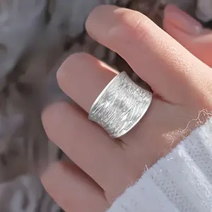 Wide Face Women'S Ring - Elegant Minimalist Design, Perfect for Daily Wear, Gatherings, And Special Occasions, Daily Ring | Minimalist Style, Ideal Gift for Holidays, Silver Rings for Women, Unusual Ring