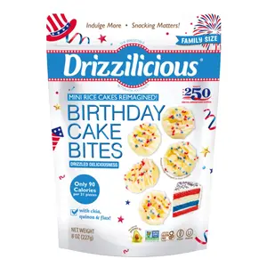 Drizzilicious USA 250 Birthday Cake Mini Rice Cakes, 8 oz.