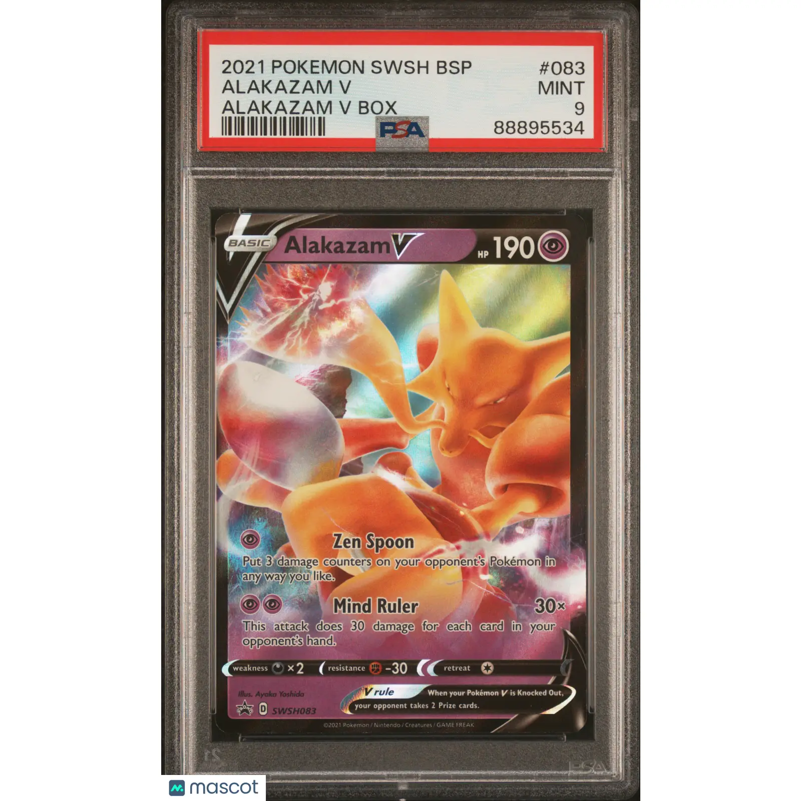 PSA 2021 Pokémon TCG Alakazam V #083 9