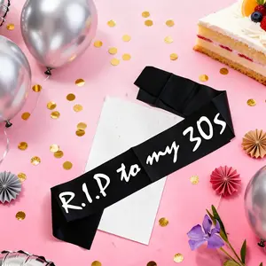 RIP To My 30s Sash 30th Birthday Sash for Women Men Thirty Years Old Birthday Party Supplies Decorations Ornaments Favors Funny Gifts