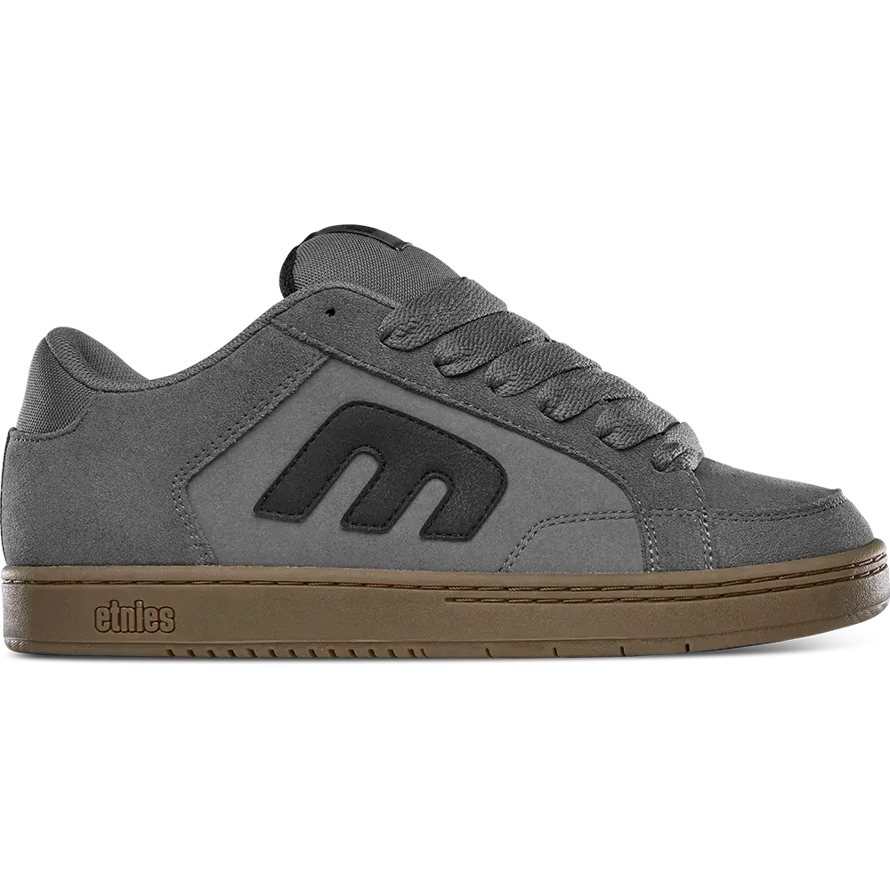 etnies Kingpin 2K Grey Skate Shoes – 2000s Chunky Heritage Reissue  Sneakers, Padded Tongue, Durable and Wide Fit.