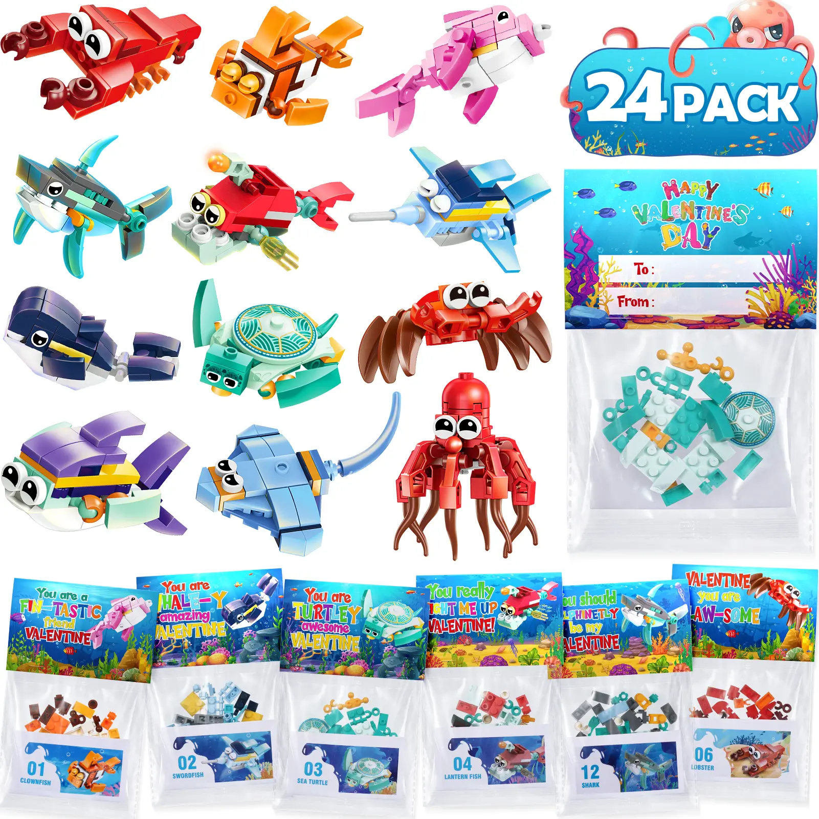 B1.Ocean Animal - 24 PCS