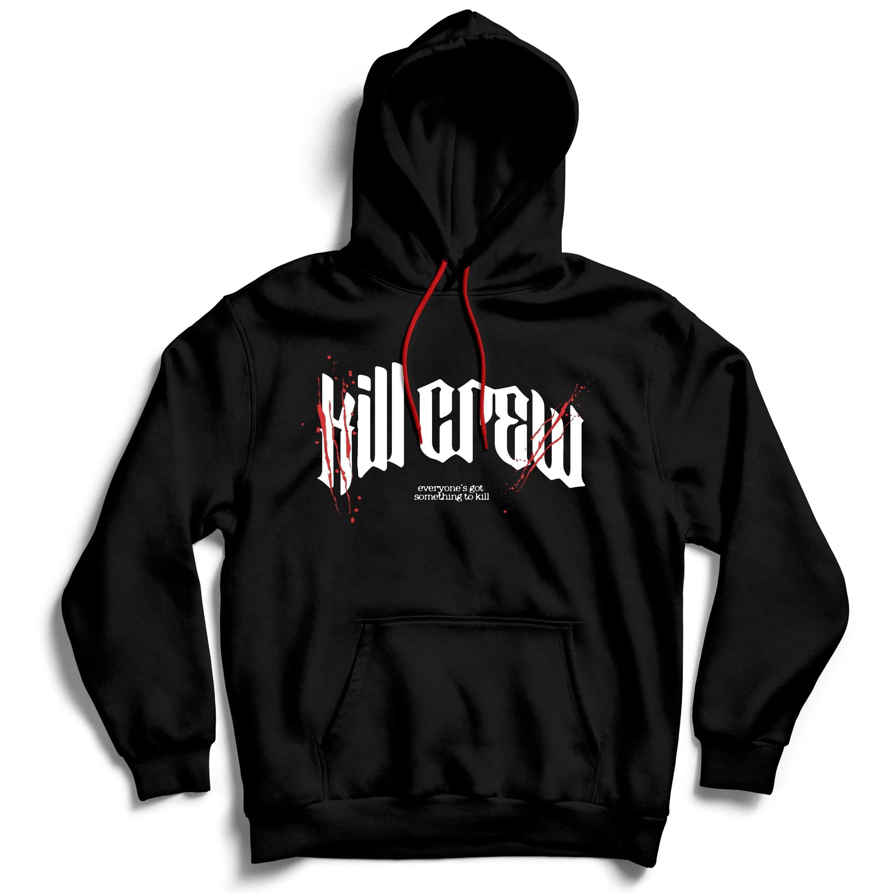 Kill Crew 'It's Only Pain' Men's Hooded Sweatshirt, Fitted Long Sleeve Graphic Pullover in a Soft Casual Cotton Blend, Graphic Print, True Fit