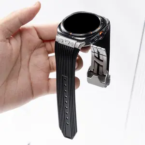 Silicone Sports Band for Samsung Galaxy Watch 47mm, No Gap Curved End Bracelet, Smart Watch Accessories for Men, Wearable Tech Accessories, Smartwatch Strap