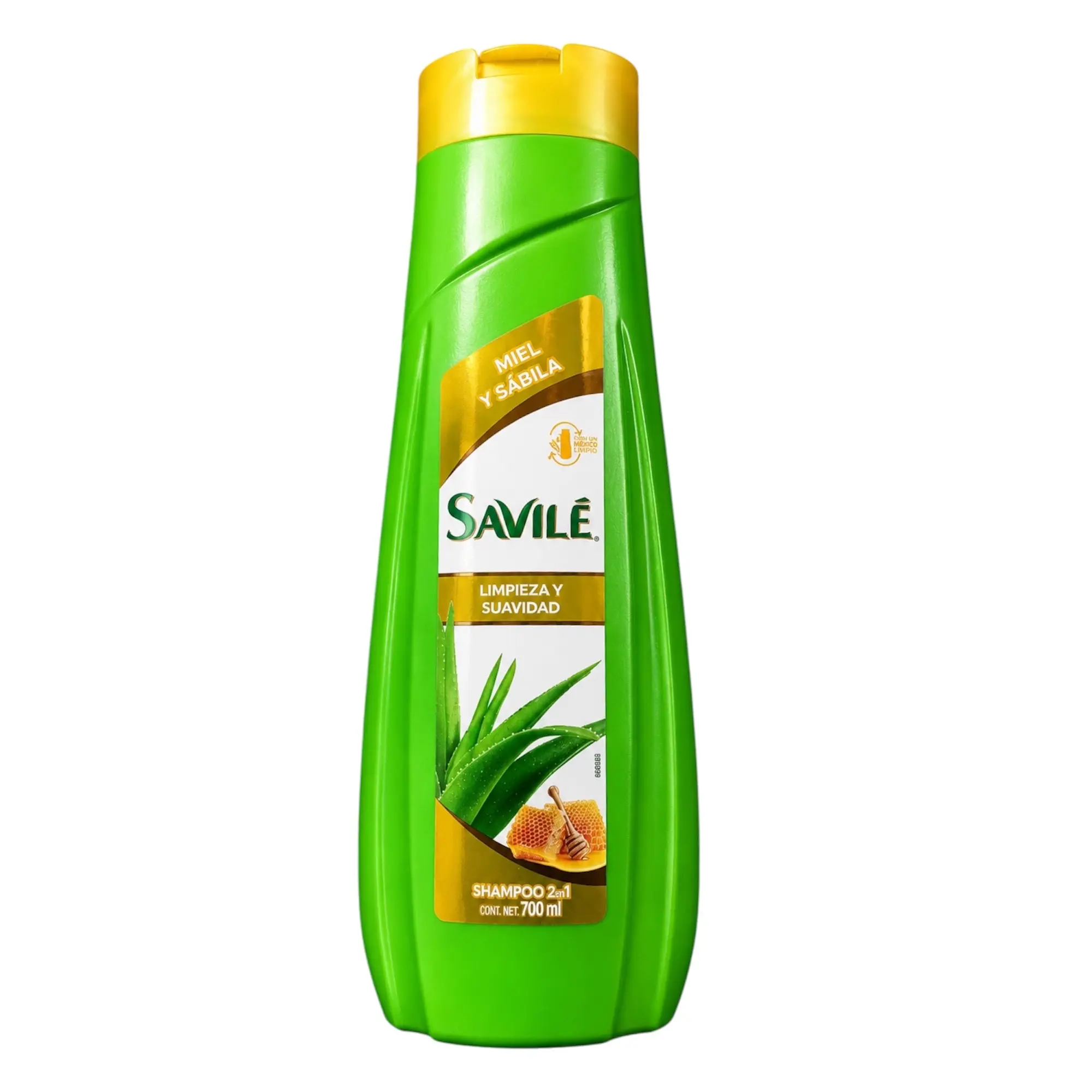 Savile miel y sabila  Mexican Shampoos 2 in 1--1 PACK with 700ML Aloe - Gentle Cleanser for Daily Haircare