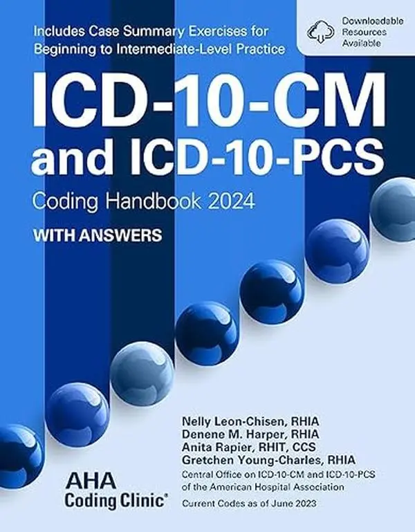 USED Book - ICD-10-CM and Icd-10-pcs Coding Handbook, With Answers, 2024 by Nelly Leon-Chisen (Paperback) - english