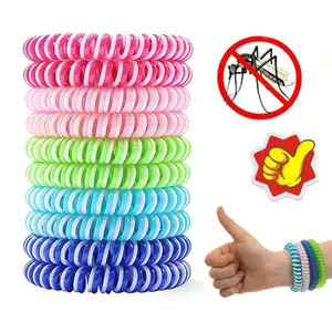 Mosquito Repellent Bracelets 10 Pack for Kids & Adults, DEET-Free Plant Essential Oil Wristbands, Outdoor Anti Mosquito Protection Bands for Camping Hiking Travel Backyard, Individually Wrapped