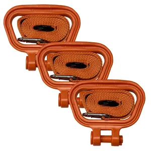 MULTUS Safety Reflective Compact Pet Leash and Orange Handle - 3 Pack