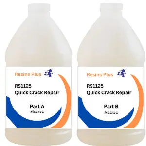 Resins Plus RS1125 Quick Crack Filler 2 Gallon Kit High Strength Glue Invisible Waterproof Sealant Fast Drying Adhesive for Concrete Repair