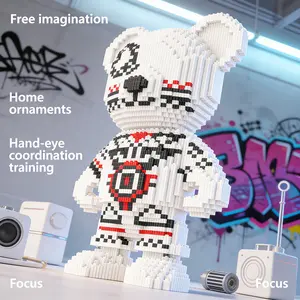 1288pcs Graffiti Bear Series Creative Model, Original Authentic, New 2026 Design, Home Decor, Gift for Boyfriend & Girlfriend