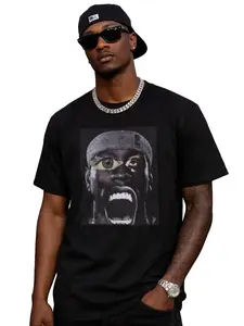 Screaming Face Graphic T-Shirt – Dark Horror Portrait Streetwear Tee Unisex