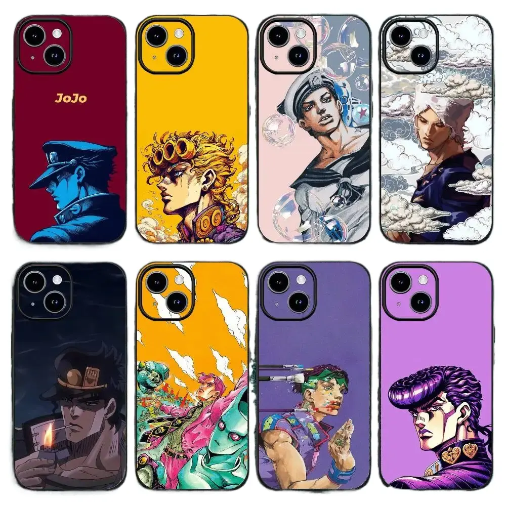 JoJo's Bizarre Adventure Main Characters Cute Polka Dot Eco-Friendly TPU Soft Shell Phone Case - Cover for iPhone 17 Air,16 Pro Max,15,14 Plus,13,12,11 - For Anime Fans