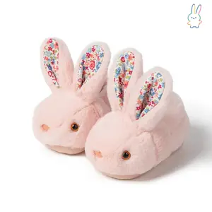 ERT-Girls Toddler Slippers Boys House Shoes For Little Kids Cute with Bunny Design Plush Indoor Slippers Non-Slip