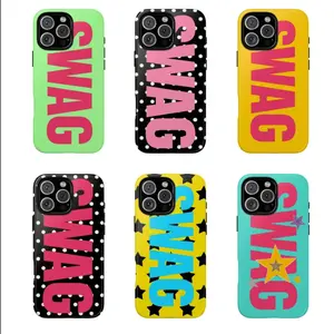 SWAG Collection Phone Case for iPhone 11-17 Pro Max/Plus/Air & Samsung S22-25 |   Vibes Colorful Energetic TPU Cover |   Waterproof Durable Accessory