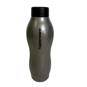 Tupperware Eco Water Bottle 18oz Insulated Metal w/ Strap New Gray