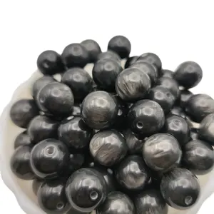 16mm Black Cateye Resin Bead for Jewelry Making and Crafting Supplies, beaded pens
