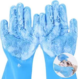 Pet silicone bathing gloves, waterproof and anti-bite, super easy to use for scrubbing and cleaningfor Household Use