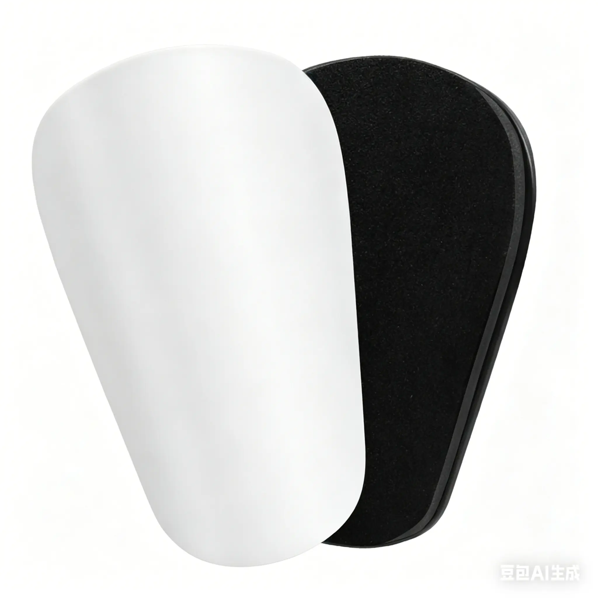 White ultra-mini soccer shin guards, suitable for toddlers, children, teenagers, and adults - Ultra-mini soccer shin guards - Super small shin guards, lightweight and comfortable.