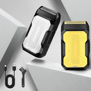 Men's Electric Foil Shaver, USB Rechargeable Portable Travel Razor with Pop-Up Trimmer Detachable Washable Blade for Wet Dry Grooming
