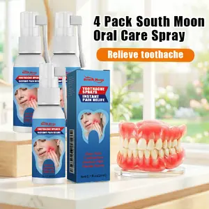 4 Pack South Moon Oral Care Spray– Preventing tooth discomfort, Relieving swollen and inflamed gums, Improving tooth health, Gentle formula for daily use