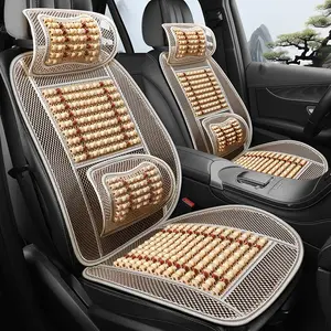Universal Car Seat Cover, Wooden Bead Material, Comfortable and Breathable, Suitable for Most Front Seats, Suv and Sedan, All Seasons
