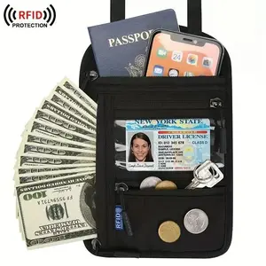 Neck Wallet, RFID Blocking Passport Holder,Easy to Conceal Travel Pouch