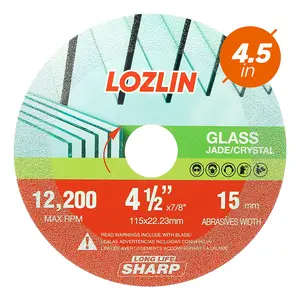 3PCS/6PCS 115mm Diamond Discs 4.5In - Ultra-Thin Blade for Glass/Tile/Stone, Wine Bottle Rock Cutting Grinder Accessories w/22.23mm Arbor Tool