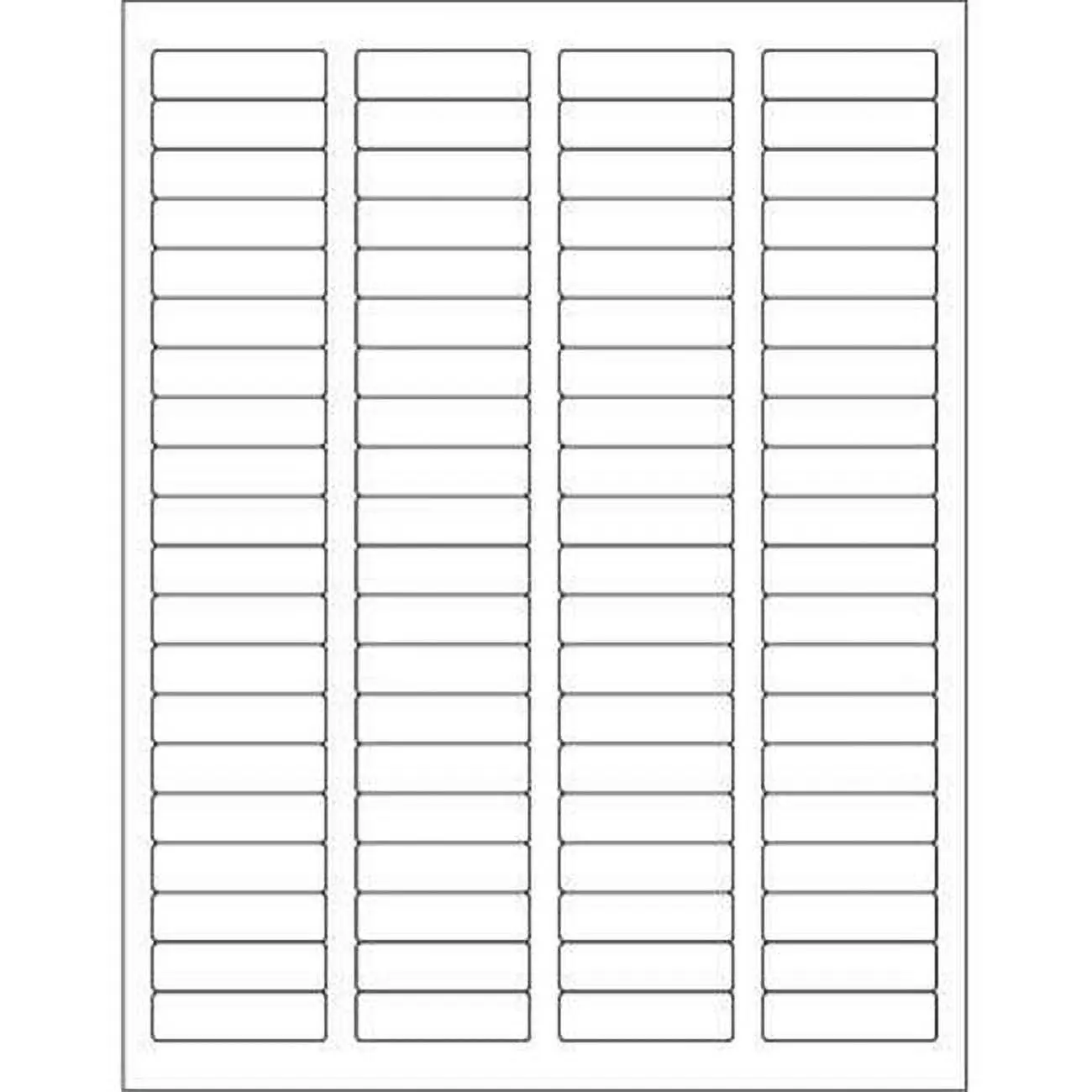 Permanent Waterproof Blank Face Die-Cut Sticker-Shaped Laser Labels, 0.5in H x 1.75in W, Ink Will Not Bleed, Label Printer Compatible, 8000-Count Pack
