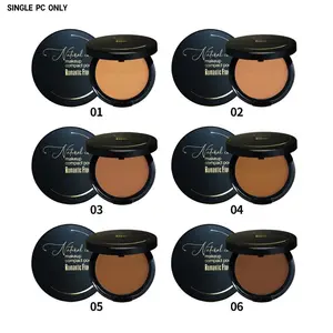 Three-color Powder Compact, Dark Waterproof Powder, Natural Contouring Powder Compact with Powder Puff, Makeup