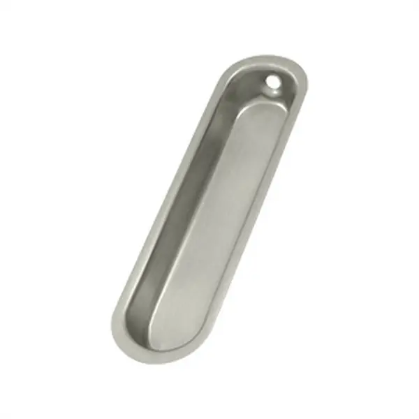 4 x 1 x 0.5 in. Flush Pull - Satin Nickel - Solid