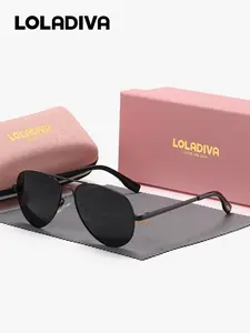 Unisex Fashionable All-match Tinted Lens Aviator Sunglasses, Fashionable Frames Sunglasses, Trendy Casual Sunglasses for Everyday Use, Fashion Accessories for Outdoor Activities