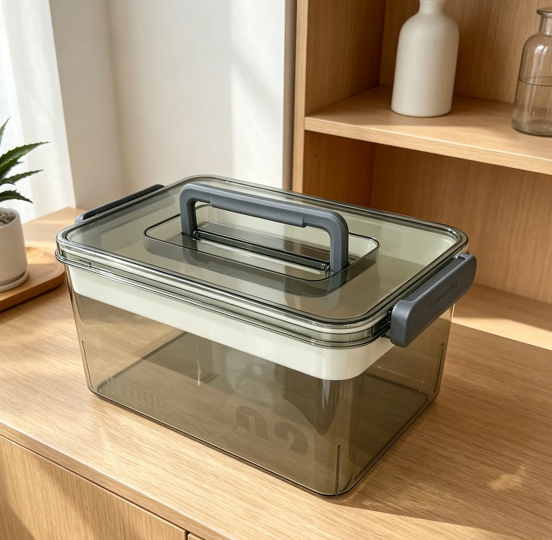 Portable Transparent First Aid Storage Organizer With Carry Handle,Hard Thickened Plastic Medical Box With Removable Sorting Tray,Dust Proof Lightweight Bin,Practical Storage Case For Office Travel Emergency Medical Supplies.room storage