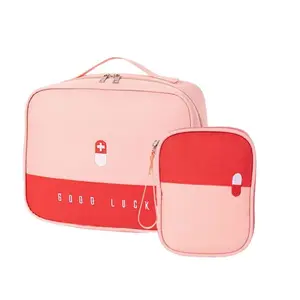 Kids Compact First Aid Kit, Back to School Essential, Elementary Student Reusable Emergency Health Pouch, Portable Safety Gear