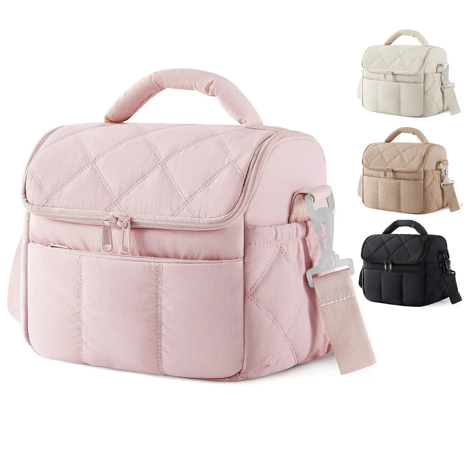 Women's Portable Corduroy Thermal Lunch Bag - Multifunctional Insulated Reusable Small Cooler Tote, On-the-Go Grab-and-Go Option with Heat Retention, Ideal for Daily Commuting Carryall, Lunch Bags For Women, Cooler Lunch Bags