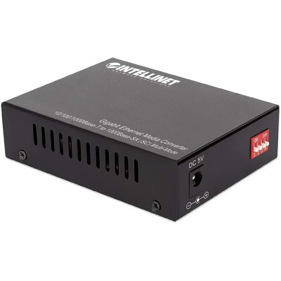 Intellinet Gigabit Ethernet Media Converter, Compact Transceiver/Media Converter can be conveniently placed anywhere to ensure maximum space-efficiency