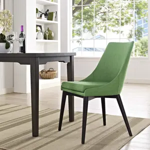 Modway Viscount Fabric Dining Chair in Kelly Green