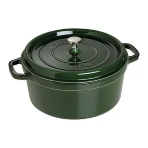 STAUB Enameled Cast Iron Cocotte, 7-qt Round Dutch Oven, Made in France
