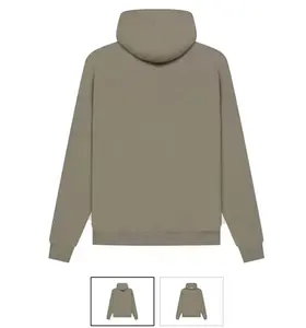 Brown brown plain white slim hooded hoodie