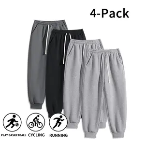 4-Pack Men’s Athletic Jogger Pants, Durable Sweatpants for Sports & Everyday Use (Optional 4-Pack and 2-Pack)