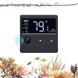 Seaoura Aquarium Thermometer Digital with Motion Sensor for Glass Tank Accurate ±1℉ Calibration LCD Display for Aquatic Betta Fish Tank Temperature Monitor