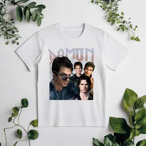 Damon Salvatore The Vampire Diaries Vintage 90s Fan Unisex Tee 45997, for men & women, up to size 5XL